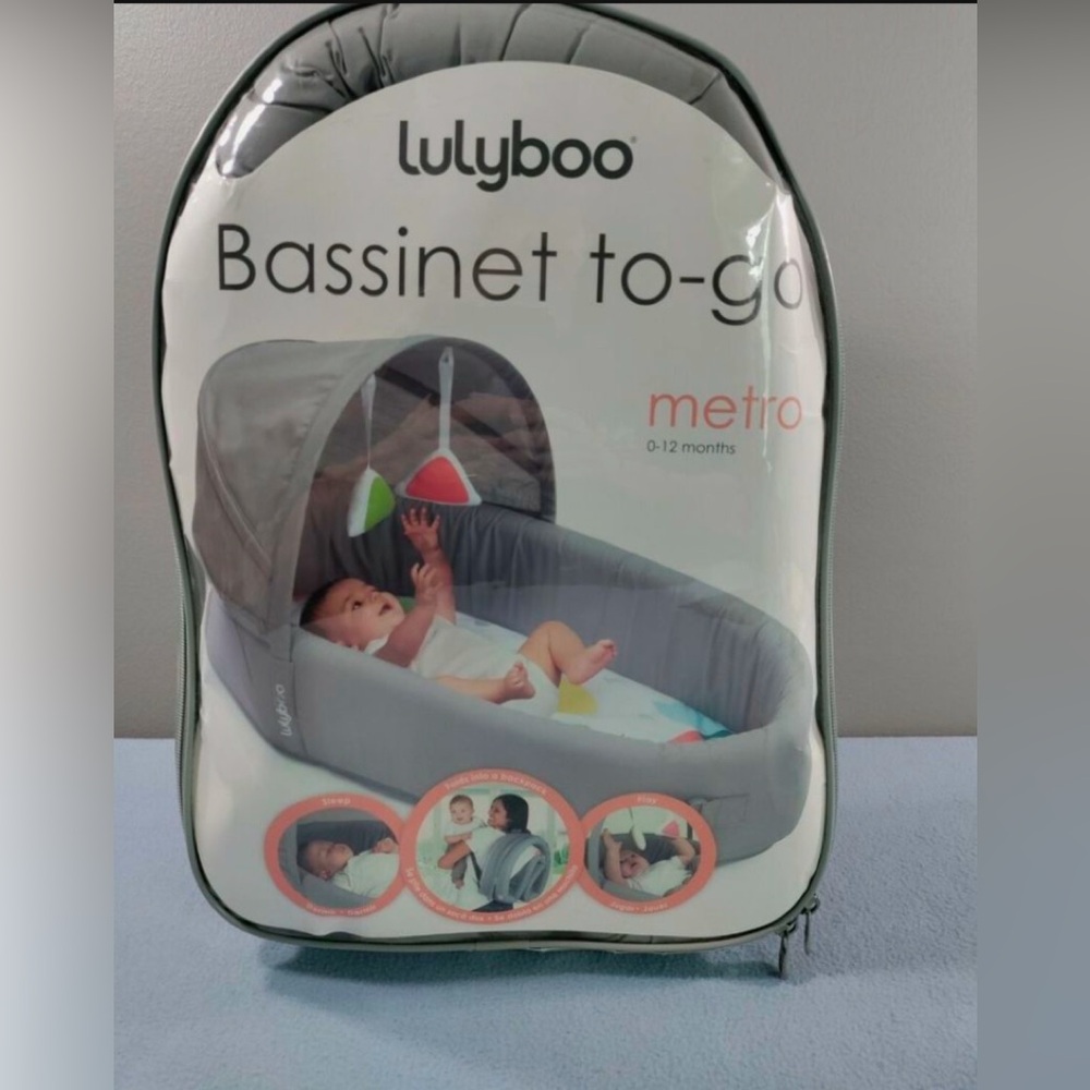Bassinet To-Go Metro - Gray by Lulyboo Lulyboo Bassinet To-Go Travel Bed